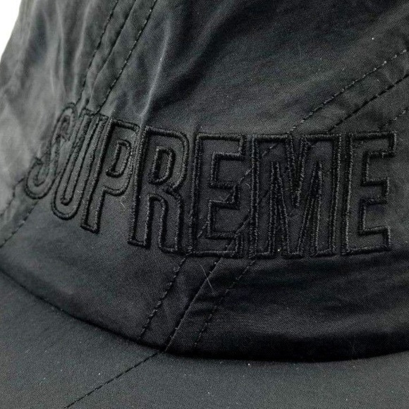 Supreme Diagonal Stripe Nylon Hat Black NEW - Picture 2 of 4